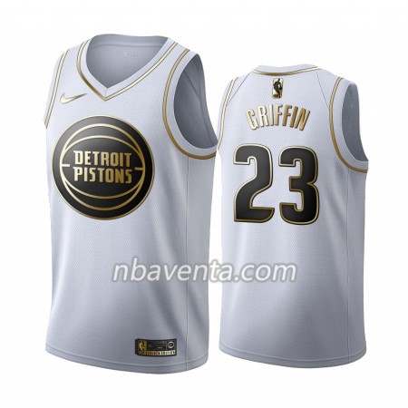 Camiseta Hombre Detroit Pistons Blake Griffin 23 2019-20 Nike Blanco Golden Edition Swingman